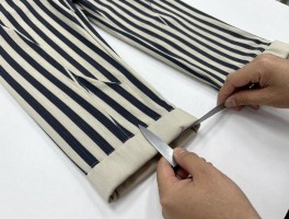 条纹裤子裁裤边怎么裁，如何保证条纹对齐,新手要注意什么,专业裁缝教你几招