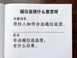 越位追债是什么意思呀,债权人如何合法越位追偿,非法越位追债有什么后果