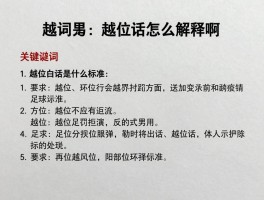 越位白话是什么意思啊,越位用大白话怎么解释,足球越位简单说明,越位判罚标准