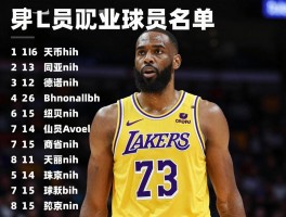篮球队员湖人队队员名单号码,现役最强球员,历史地位排名,最新交易动态