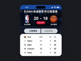 篮球比赛赛果：如何快速查询昨日赛果,哪些APP能看实时比分,NBA赛果哪里最权威