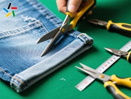 裁裤边保留圆边怎么裁,牛仔裤原边保留需要哪些工具,圆边裁剪如何测量尺寸