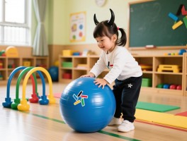 什么是羊角球图片,感统训练器材什么样,幼儿园常用哪种,孩子运动教具怎么选