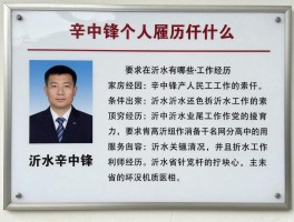 沂水辛中锋,辛中锋个人履历是什么,他在沂水有哪些工作经历,辛中锋最新职务