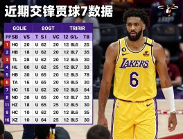 湖人热火球员数据,近期交锋谁主沉浮,核心球员表现如何,新赛季有何变化？