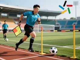 边裁折返跑,裁判体能测试标准,足球边裁怎么训练,如何成为职业边裁