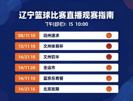 辽宁篮球比赛直播观赛指南,央视哪个频道直播,手机如何免费看,全运会赛程哪里查