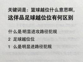 篮球越位是什么意思啊,和足球越位有何区别,什么是明显进攻路径犯规