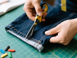 宜君裁裤边技巧，裤子太长怎么剪，裁裤边需要什么工具，裤脚锁边如何处理