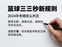 篮球三秒新规则,2024年有哪些变动,防守三秒怎么判定,如何避免违例