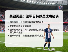 法甲日韩球员成功秘诀，如何改写法甲版图，亚洲球员为何偏爱法甲