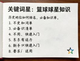 篮球球星知识：历史地位如何排名，必备知识清单，新手如何快速入门