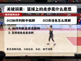 篮球上的走步是什么意思,如何判断中枢脚,012规则怎么理解,怎样避免走步违例