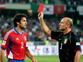 边裁莫雷诺,2002年韩意战有哪些争议,托蒂红牌是否合理,黑哨如何改变足球规则