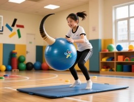 什么是跳羊角球,跳羊角球有什么好处,羊角球玩法有哪些,感统训练怎么用羊角球