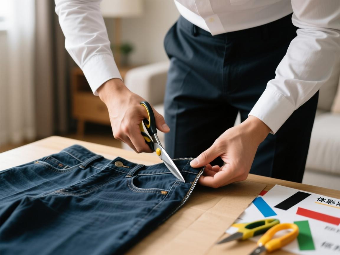 男士怎样裁裤边,在家如何剪裤脚,裁裤边工具准备什么,男裤裁边保留原边方法 男士怎样裁裤边,在家如何剪裤脚,裁裤边工具准备什么,男裤裁边保留原边方法