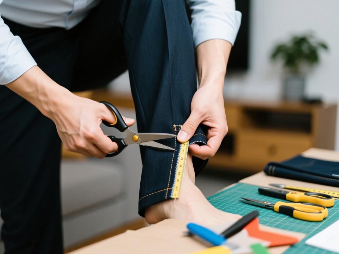男士怎样裁裤边,在家如何剪裤脚,裁裤边工具准备什么,男裤裁边保留原边方法 男士怎样裁裤边,在家如何剪裤脚,裁裤边工具准备什么,男裤裁边保留原边方法