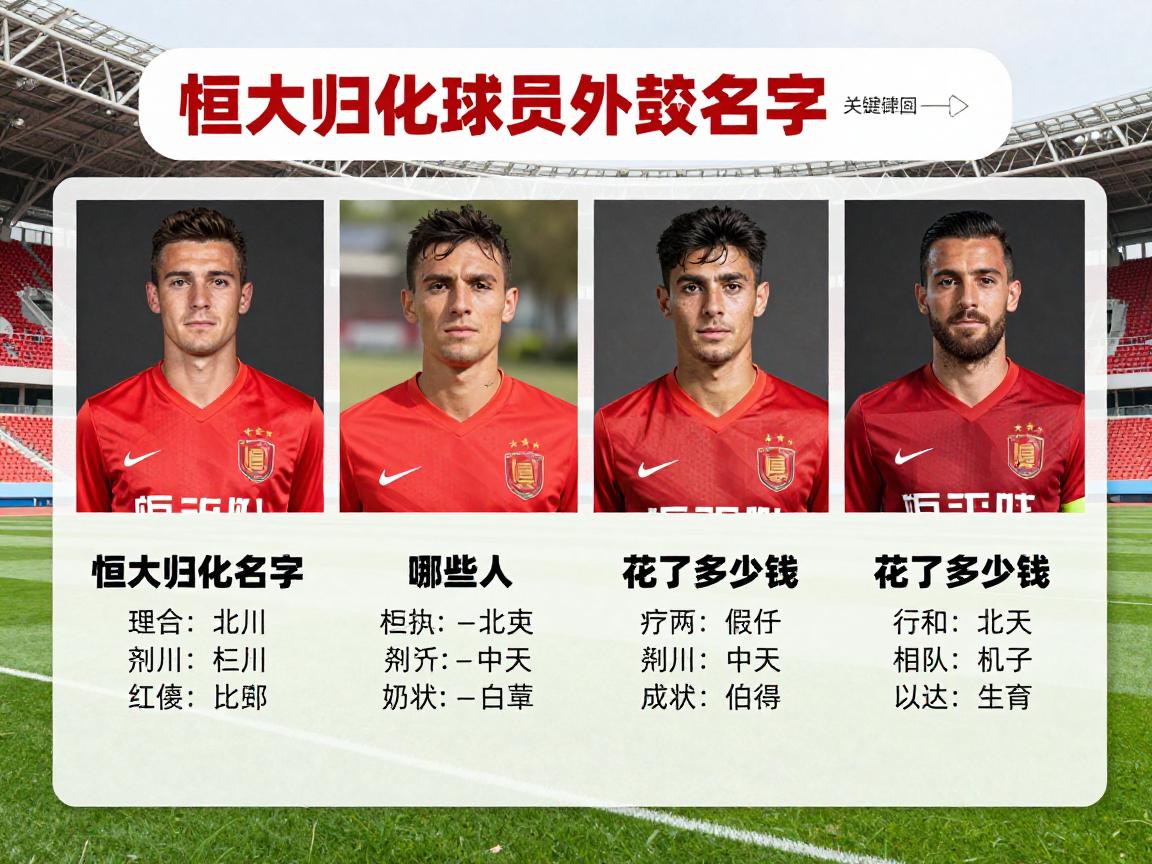 恒大归化球员名字,有哪些人,花了多少钱,现状如何 恒大归化球员名字,有哪些人,花了多少钱,现状如何
