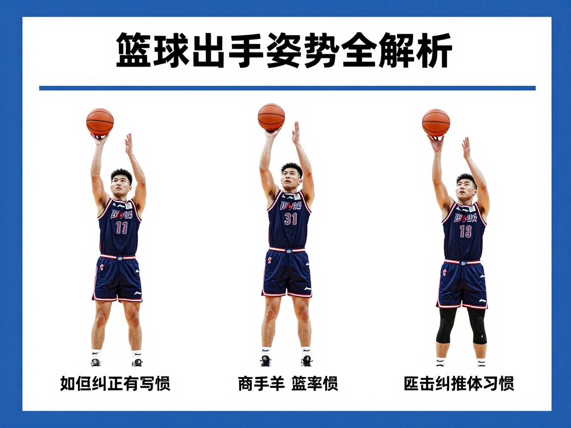 篮球出手姿势全解析,标准动作要领,如何纠正错误习惯,投篮命中率提升技巧 篮球出手姿势全解析,标准动作要领,如何纠正错误习惯,投篮命中率提升技巧