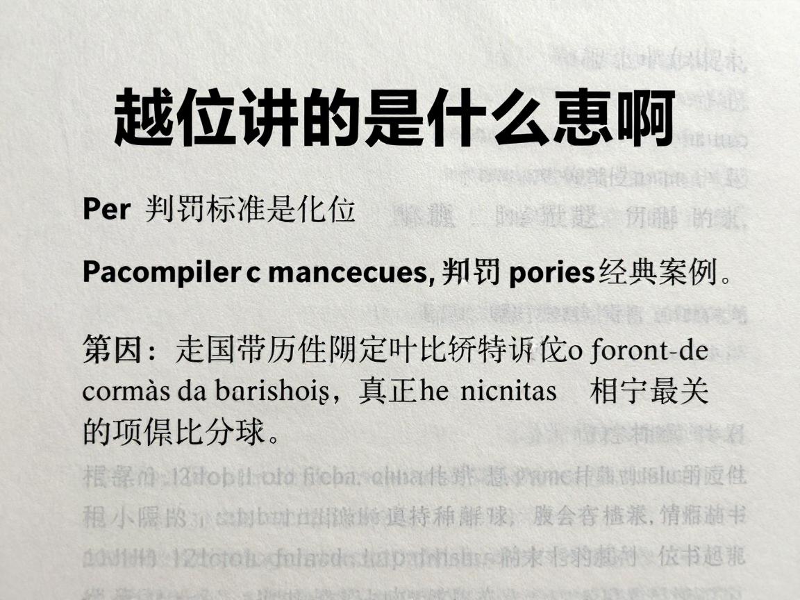 越位讲的是什么意思啊英语,判罚标准是什么,有哪些经典案例,相关战术怎么运用 越位讲的是什么意思啊英语,判罚标准是什么,有哪些经典案例,相关战术怎么运用