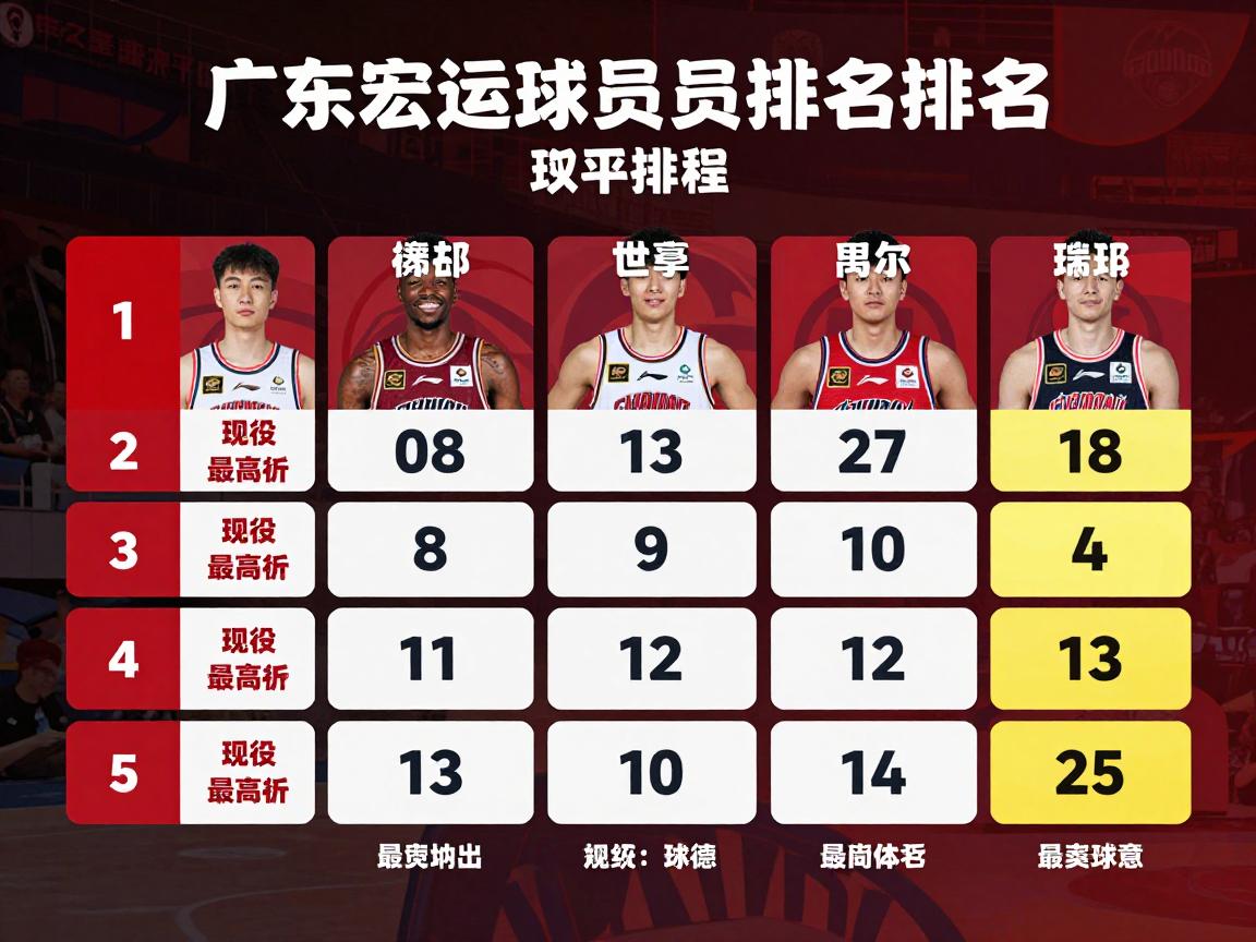 广东宏远球员排名,历史十大球员有哪些,现役实力如何排名,新赛季阵容怎样评估 广东宏远球员排名,历史十大球员有哪些,现役实力如何排名,新赛季阵容怎样评估