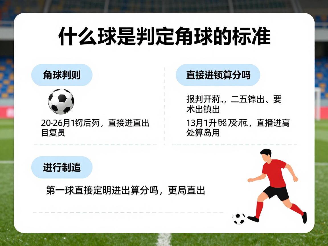 什么球是判定角球的标准,角球判罚条件,角球规则图解,角球直接进球算分吗 什么球是判定角球的标准,角球判罚条件,角球规则图解,角球直接进球算分吗