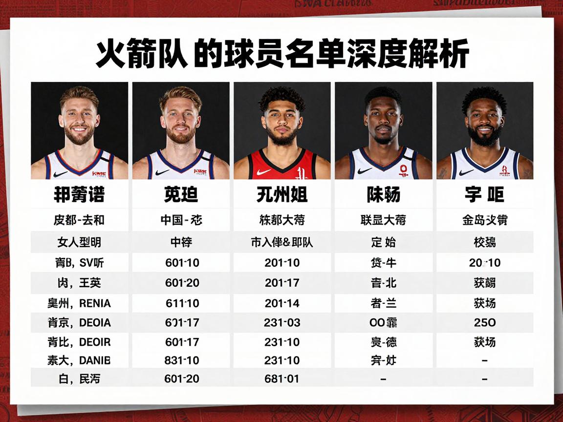 火箭队的球员名单深度解析,新赛季阵容有何变化,核心球员如何搭配,能否冲击总冠军 火箭队的球员名单深度解析,新赛季阵容有何变化,核心球员如何搭配,能否冲击总冠军