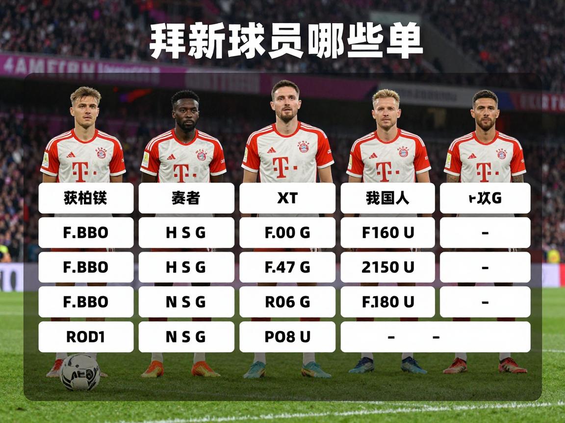 拜仁球员,最新名单有哪些人,三叉戟表现如何评价,未来赛程怎样应对 拜仁球员,最新名单有哪些人,三叉戟表现如何评价,未来赛程怎样应对