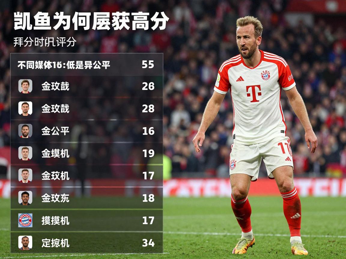 拜仁球员评分,凯恩为何屡获高分,金玟哉评分低是否公平,不同媒体评分标准差异多大 拜仁球员评分,凯恩为何屡获高分,金玟哉评分低是否公平,不同媒体评分标准差异多大