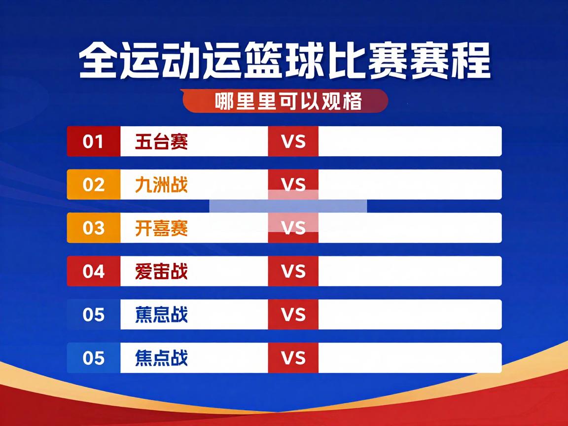 全运会篮球比赛直播,哪里可以观看,赛程如何安排,哪些是焦点战 全运会篮球比赛直播,哪里可以观看,赛程如何安排,哪些是焦点战