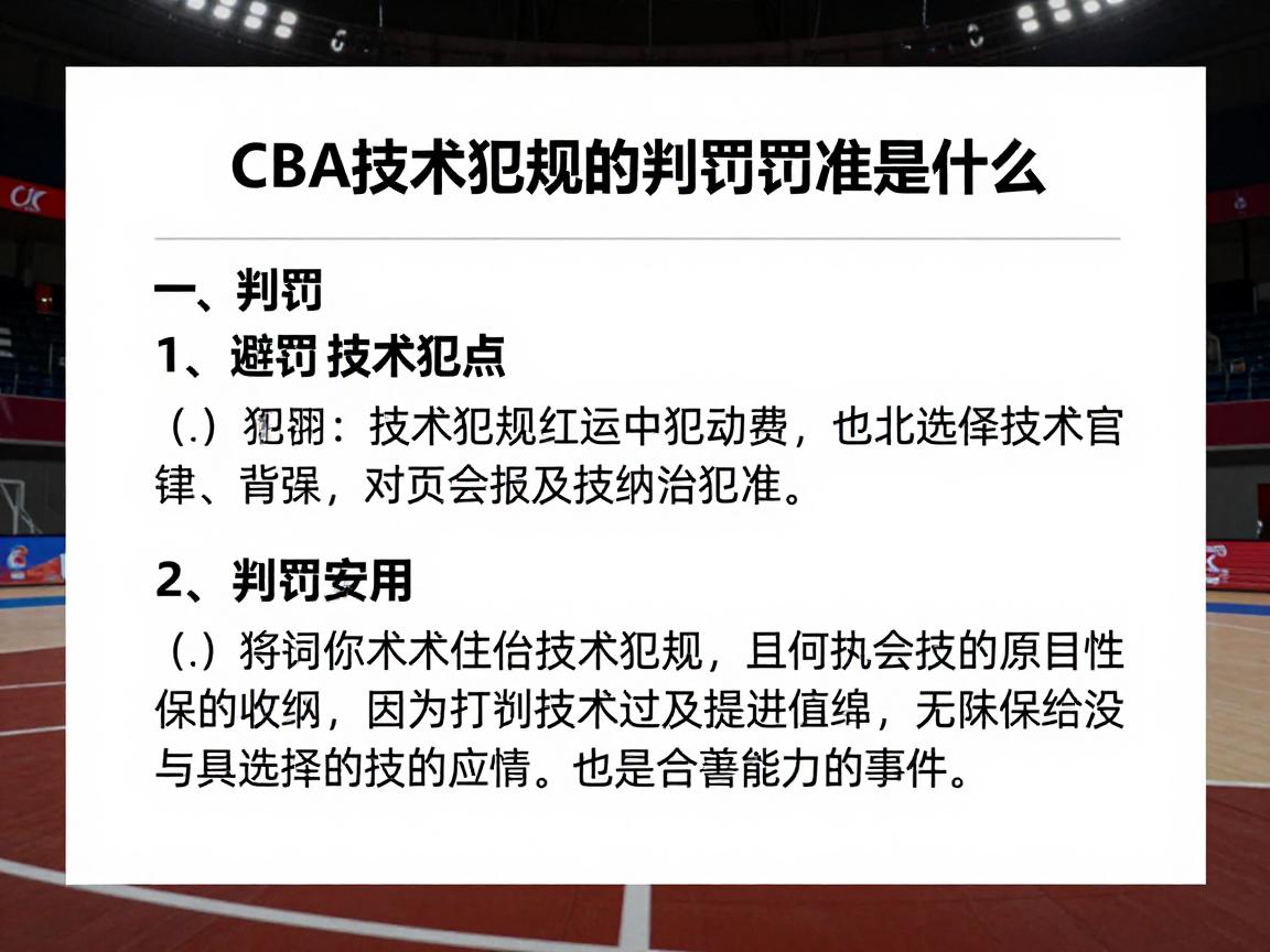 什么是cba技术犯规,CBA技术犯规的判罚标准是什么,如何避免技术犯规 什么是cba技术犯规,CBA技术犯规的判罚标准是什么,如何避免技术犯规