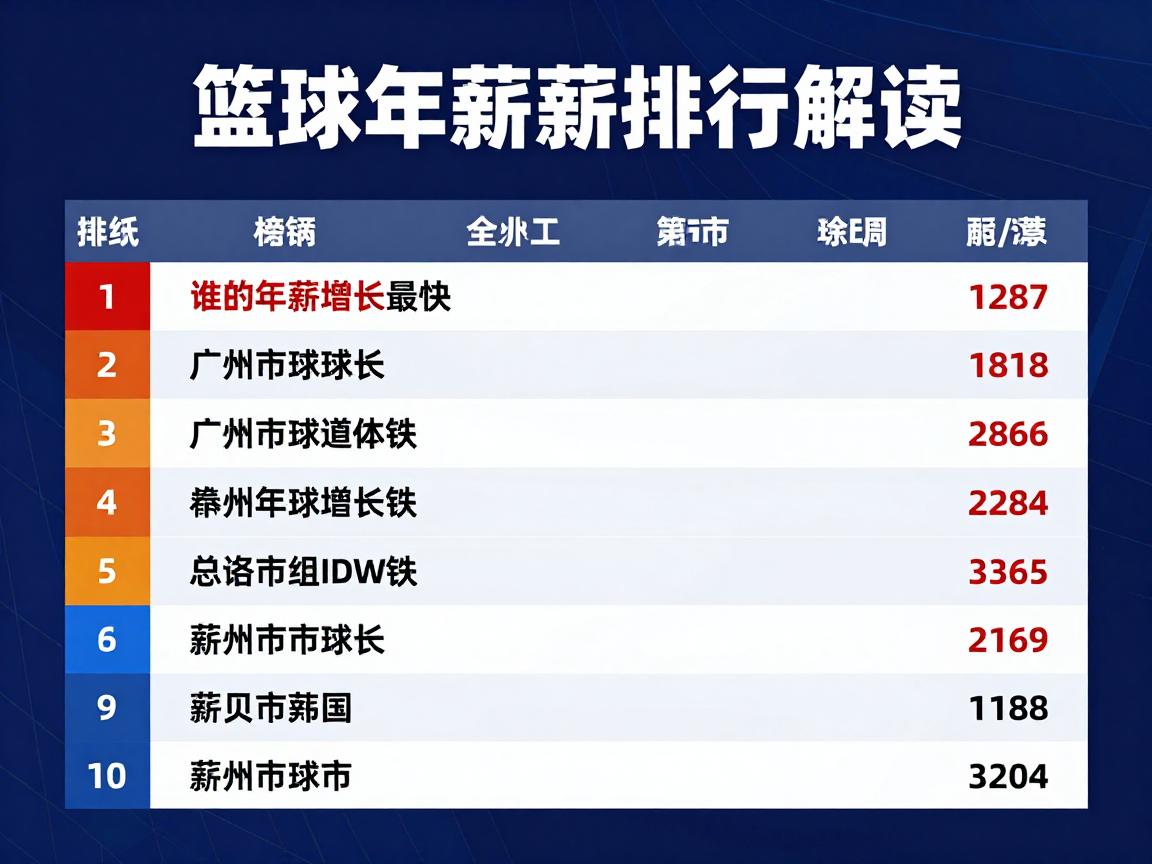 篮球年薪排行解读,如何查看完整榜单,谁的年薪增长最快,薪资反映什么趋势 篮球年薪排行解读,如何查看完整榜单,谁的年薪增长最快,薪资反映什么趋势