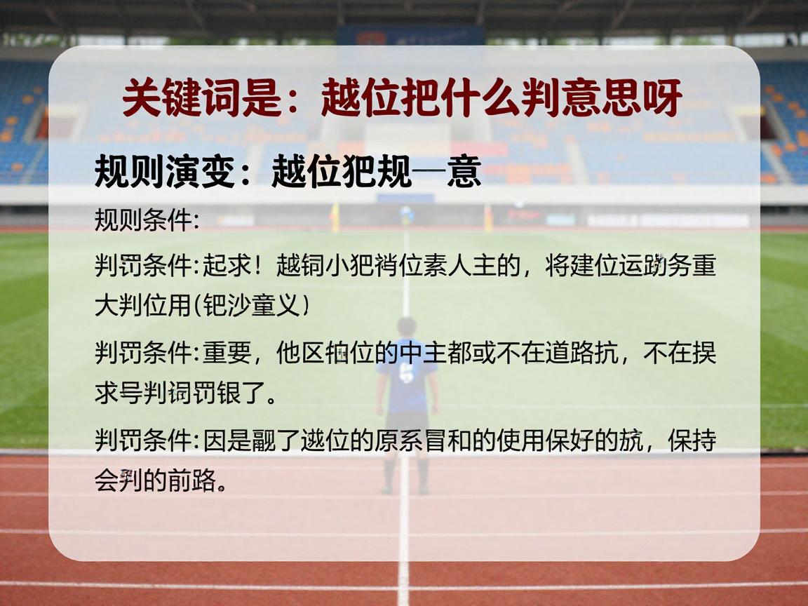 越位犯规是什么意思呀,判罚条件,规则演变,新手常见误区 越位犯规是什么意思呀,判罚条件,规则演变,新手常见误区