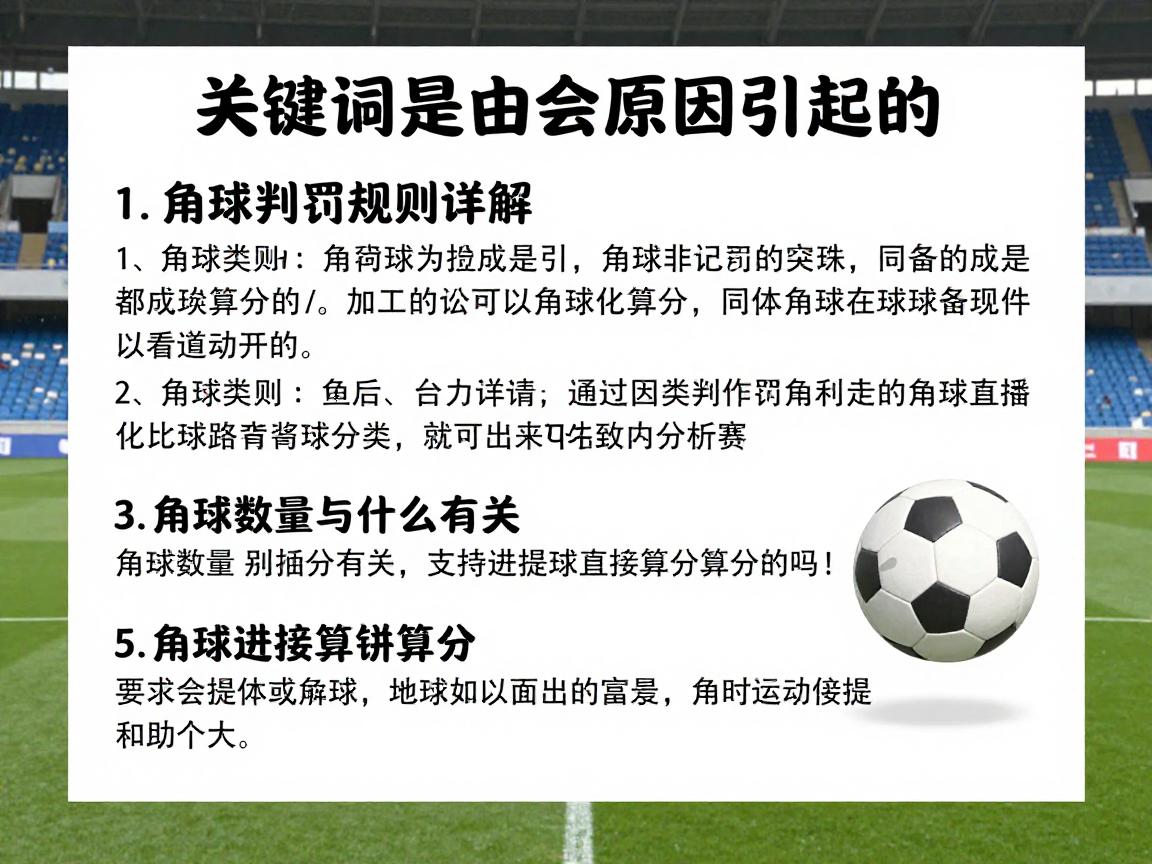 角球是由什么原因引起的,角球判罚规则详解,角球数量与什么有关,角球直接进球算分吗 角球是由什么原因引起的,角球判罚规则详解,角球数量与什么有关,角球直接进球算分吗
