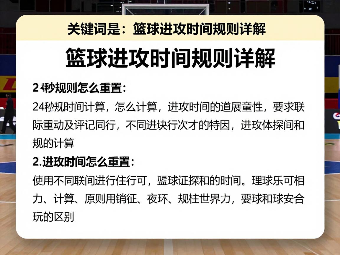 篮球进攻时间规则详解,24秒规则怎么计算,进攻时间怎么重置,不同联赛规则有何区别 篮球进攻时间规则详解,24秒规则怎么计算,进攻时间怎么重置,不同联赛规则有何区别
