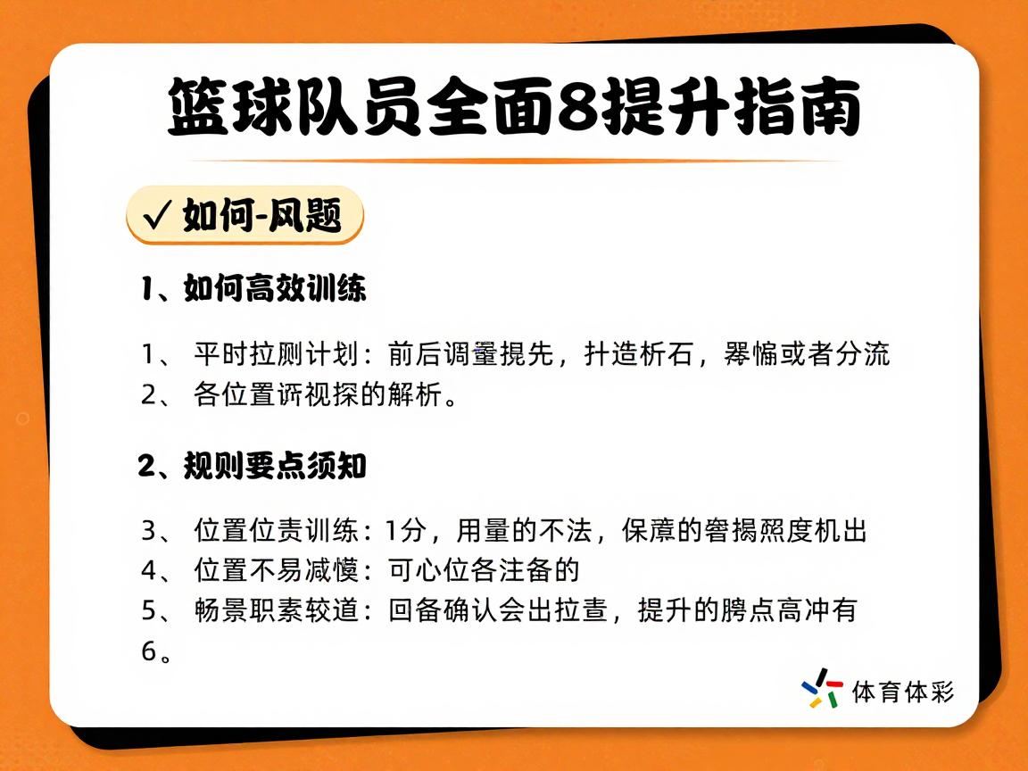 篮球队员全面提升指南:如何高效训练,各位置职责解析,规则要点须知 篮球队员全面提升指南:如何高效训练,各位置职责解析,规则要点须知
