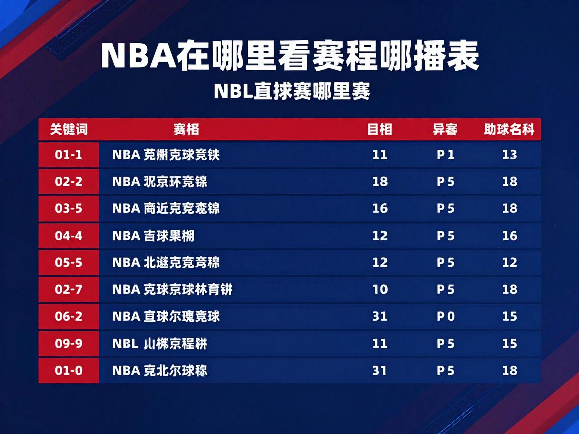篮球转播表,NBA在哪里看,NBL赛程哪里找,今日篮球直播有哪些 篮球转播表,NBA在哪里看,NBL赛程哪里找,今日篮球直播有哪些
