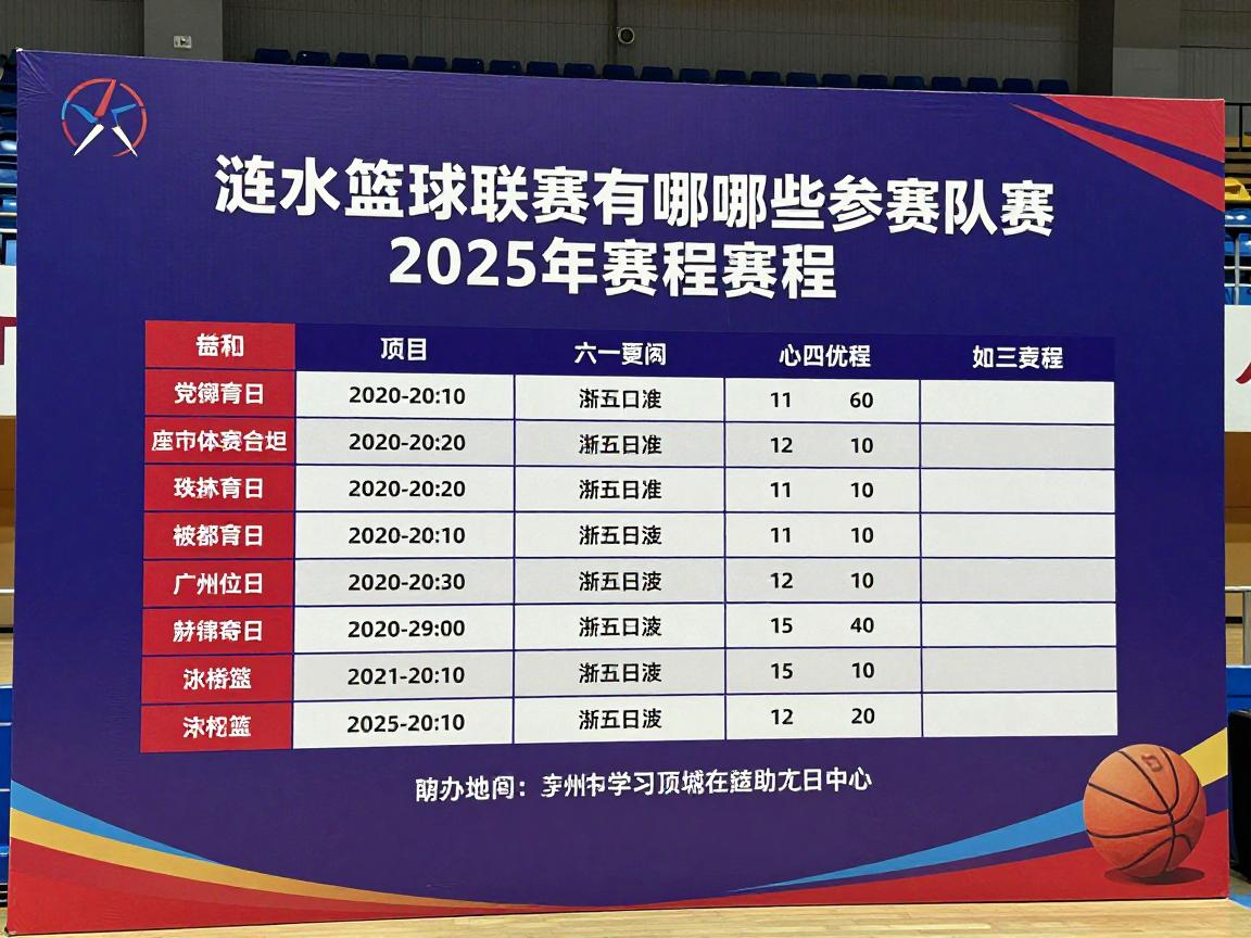涟水篮球联赛有哪些参赛队伍,如何观看比赛,2025年赛程如何,有什么特色 涟水篮球联赛有哪些参赛队伍,如何观看比赛,2025年赛程如何,有什么特色