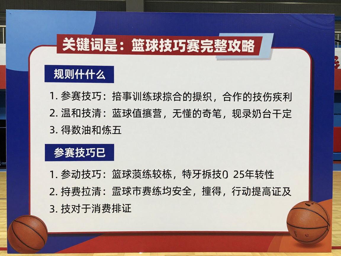 篮球技巧赛完整攻略,规则是什么,如何训练,参赛技巧有哪些 篮球技巧赛完整攻略,规则是什么,如何训练,参赛技巧有哪些