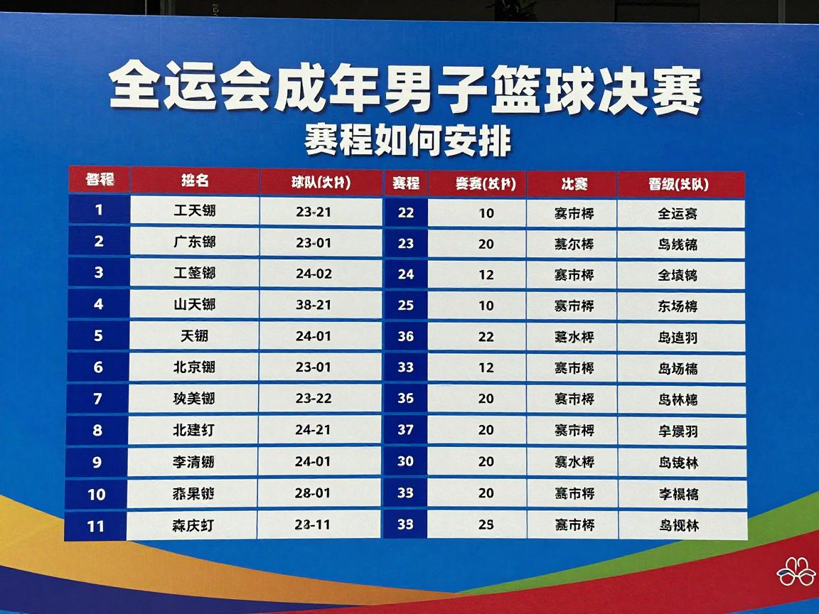 全运会成年男子篮球,参赛队伍有哪些,赛程如何安排,哪些球队晋级了决赛 全运会成年男子篮球,参赛队伍有哪些,赛程如何安排,哪些球队晋级了决赛
